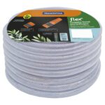 MANGUEIRA FLEX EM PVC TRANSPARENTE PARA JARDIM, COM 30 METROS E COM ENGATES PLASTIC TRAMONTINA