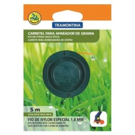 CARRETEL FIO NYLON JARDIM 1,8MM 5M TRAMONTINA