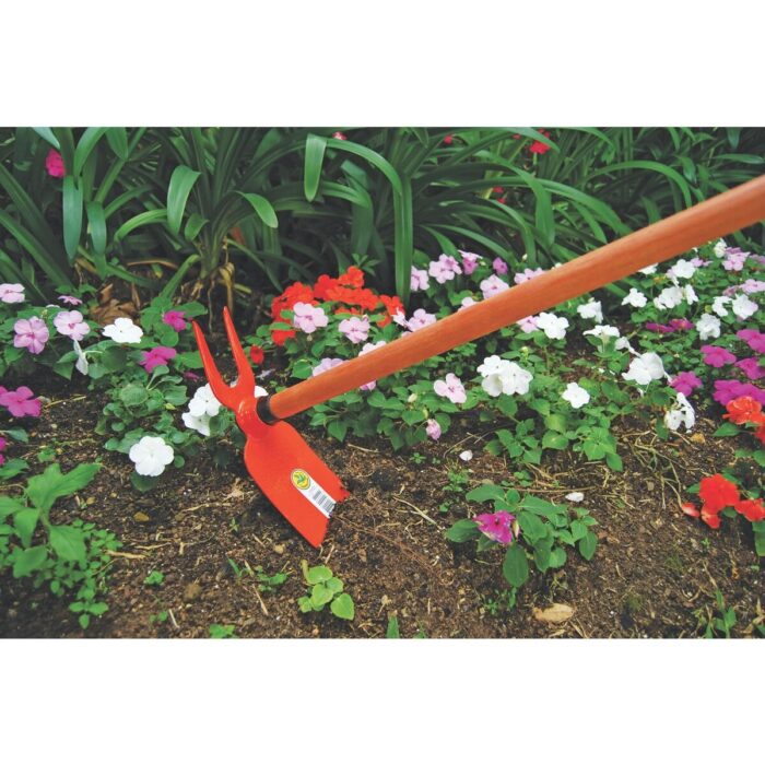 SACHO ENXADINHA METALICO DUAS PONTAS, CABO LONGO DE MADEIRA TRAMONTINA - Imagem 2