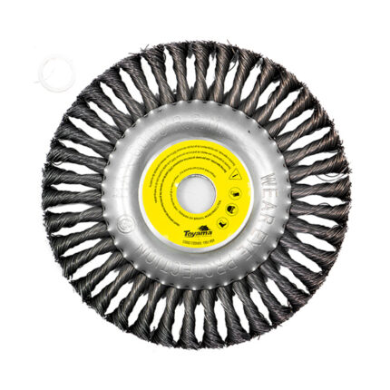 ESCOVA DE ACO ROTATIVA TOYAMA PARA ROCADEIRAS 8POL 203MM FURO CENTRAL 1POL COM REDUCAO PARA 20MM