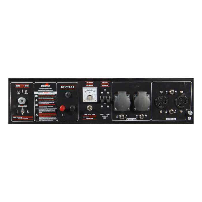 GERADOR TOYAMA A GASOLINA TG8000CXER, MONOFASICO, 115/230V, 60HZ, 7.2KW, PART. ELETRICA/MANUAL, COM RODAS - Imagem 6