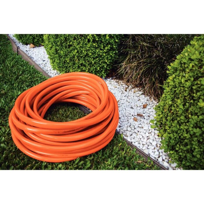 MANGUEIRA SUPER FLEX EM PVC LARANJA PARA JARDIM DE 1/2, COM 30 METROS E COM ENGATES PLASTI TRAMONTINA - Imagem 3