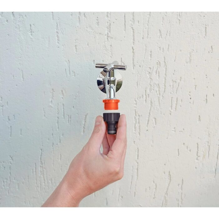 ADAPTADOR EM PLASTICO, COM ROSCA DE 3/4 E BUCHA DE REDUCAO 1/2 , COM 75 PECAS, P/ JARDIM TRAMONTINA - Imagem 2