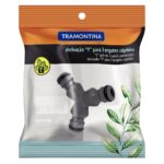 DERIVCAO Y EM PLASTICO COM TRES SAIDAS PARA ENGATE RAPIDO DE 1/2 , 5/8 E 3/4 , P/JARDIM TRAMONTINA - Imagem 2