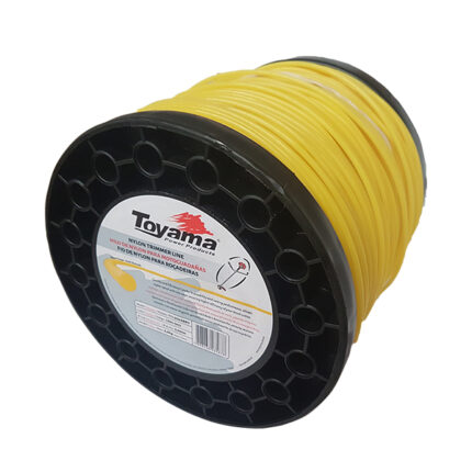 BOBINA DE FIO DE NYLON TOYAMA, PERFIL REDONDO, 3.0MM DIAMETRO, 248M, AMARELO