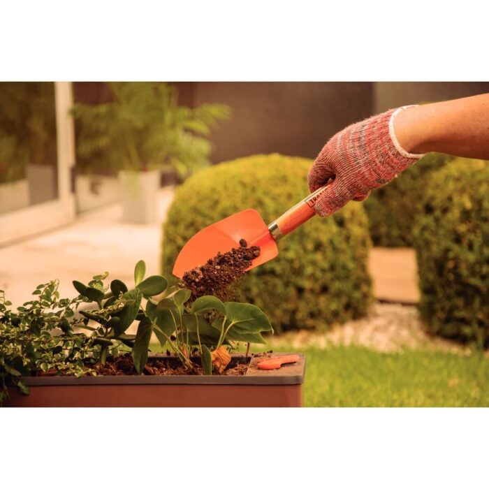 PAZINHA LARGA METALICA COM CABO DE MADEIRA TRAMONTINA - Imagem 2