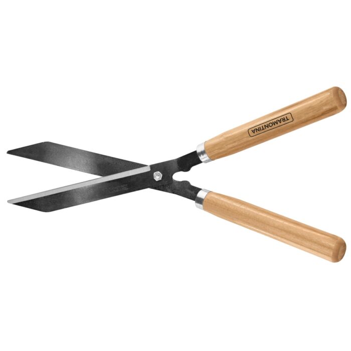 TESOURA PARA CERCA-VIVA, LAMINA METALICA POLIDAS, CABO DE MADEIRA TRAMONTINA - Imagem 3