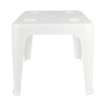 MESA PLÁSTICA APOIO COM PORTA COPOS MOR BRANCA - Imagem 2