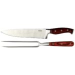 CONJUNTO GARFO E FACA 8" MOR STEEL