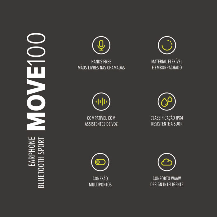 WAAW EARPHONE BLUETOOTH SPORT MOVE 100 - Imagem 10