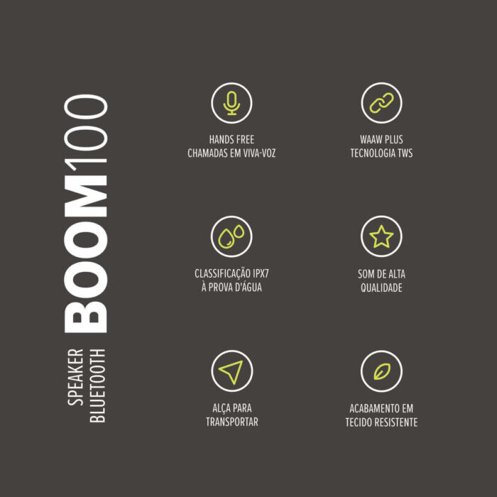 WAAW SPEAKER BLUETOOTH BOOM 100 - Imagem 7